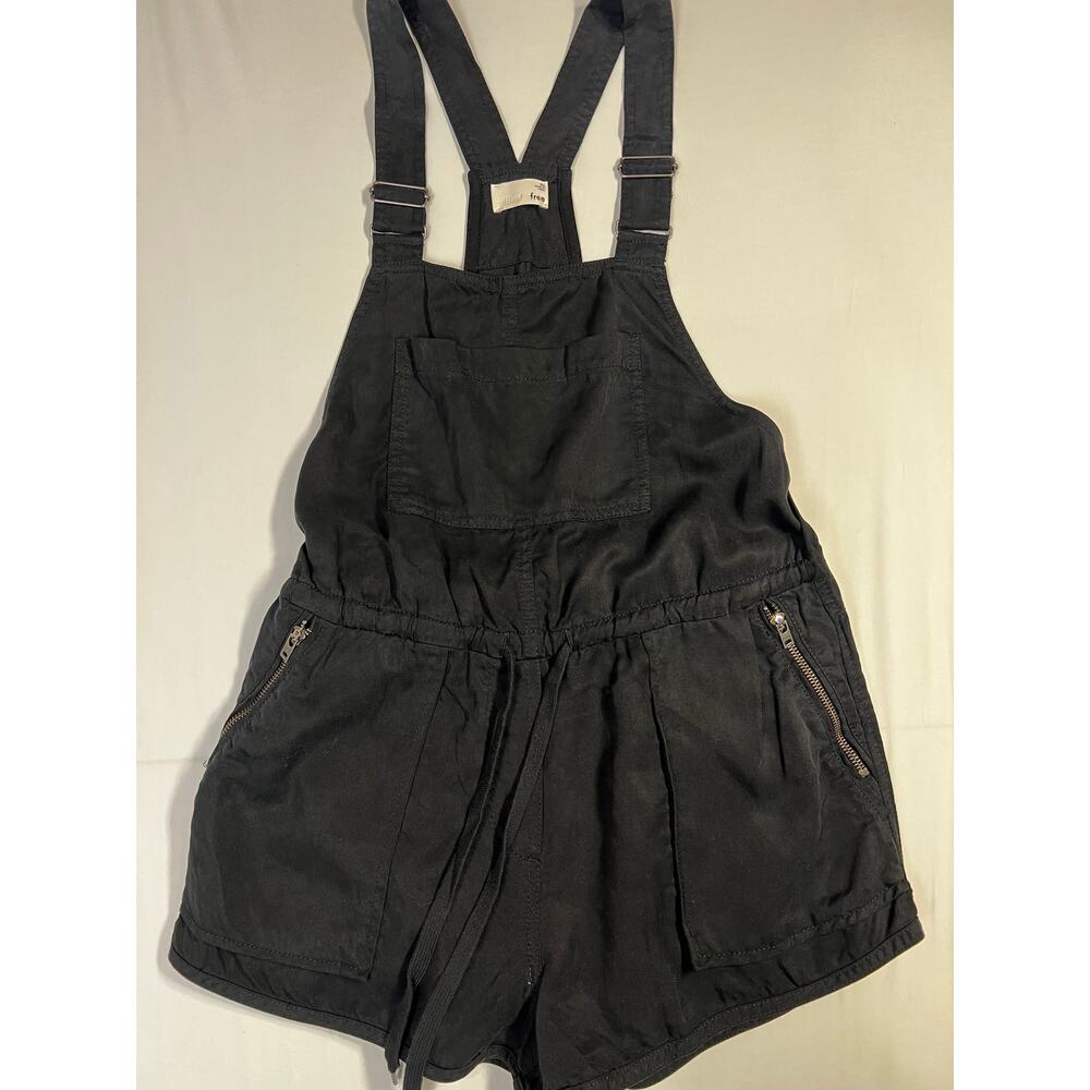 Wilfred Free Aritzia black drawstring overall romper women's size XS